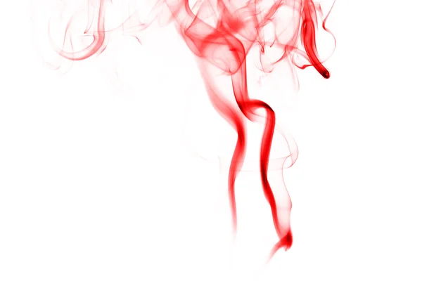 Abstract red smoke on white background — Stock Photo, Image