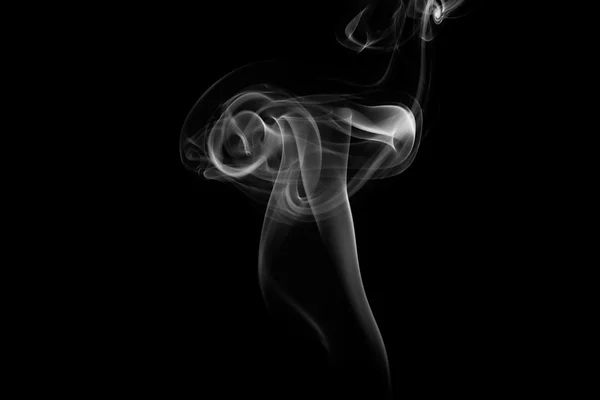 Abstract white smoke on black background — Stock Photo, Image