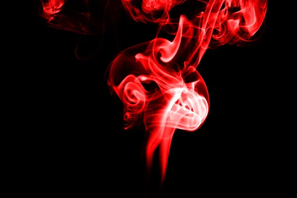 Absztrakt vörös füst fekete háttér — Stock Fotó