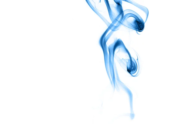 Abstract blue smoke on white background — Stock Photo, Image