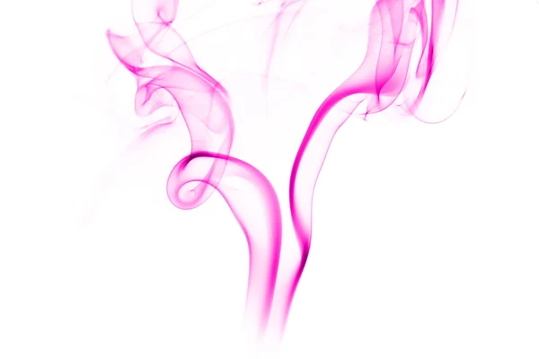 Abstracte roze rook op witte achtergrond — Stockfoto