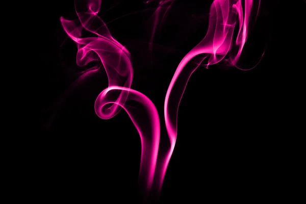 Abstract pink smoke on black background — Stock Photo, Image