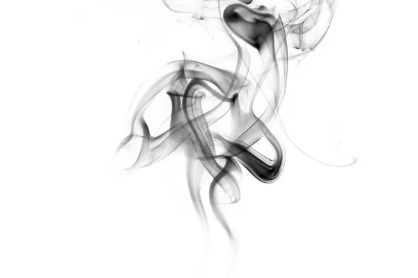 Abstrato fumaça preta no fundo branco — Fotografia de Stock