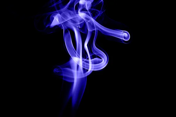 Abstract blue smoke on black background — Stock Photo, Image