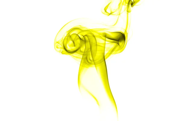 Abstract yellow smoke on white background — Stock Photo, Image