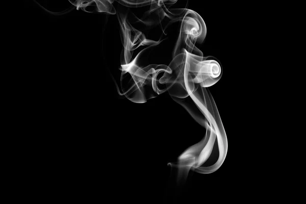 Astratto fumo bianco su sfondo nero Foto Stock