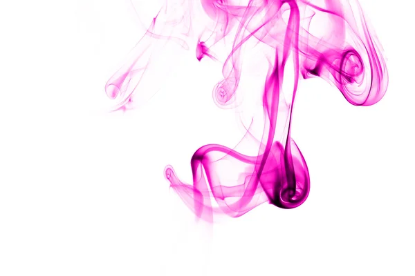 Abstrato fumaça rosa sobre fundo branco — Fotografia de Stock