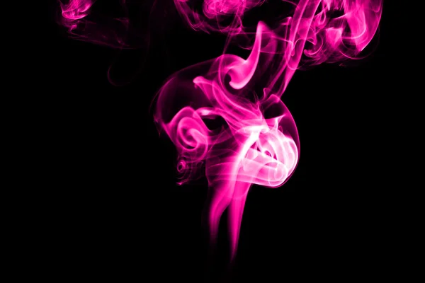 Abstract pink smoke on black background — Stock Photo, Image