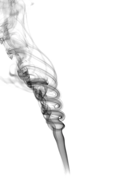 Абстрактный черный дым на белом фоне — стоковое фото