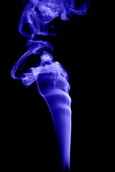 Abstract blue smoke on black background — Stock Photo, Image