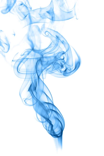 Abstrakt blå rök på vit bakgrund — Stockfoto