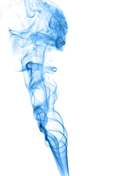 Abstract blue smoke on white background — Stock Photo, Image