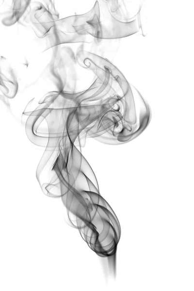 Abstract black smoke on white background — Stock Photo, Image