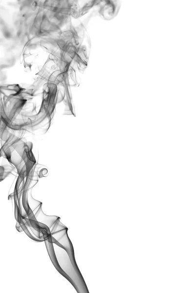 Abstract black smoke on white background — Stock Photo, Image