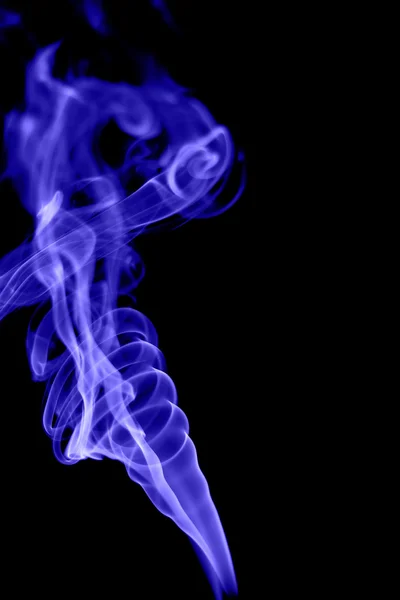 Abstract blue smoke on black background — Stock Photo, Image