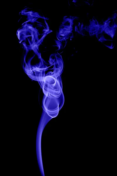 Abstract blue smoke on black background — Stock Photo, Image