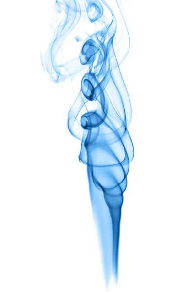 Абстрактный синий дым на белом фоне — стоковое фото