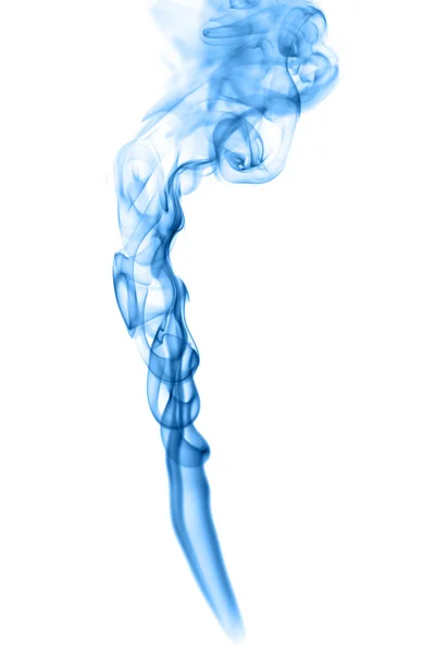 Абстрактний синій дим на білому тлі — стокове фото