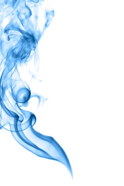 Abstract blue smoke on white background — Stock Photo, Image