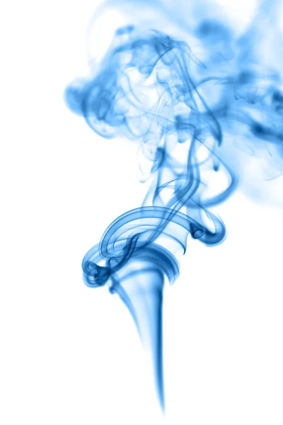 Abstract blue smoke on white background — Stock Photo, Image