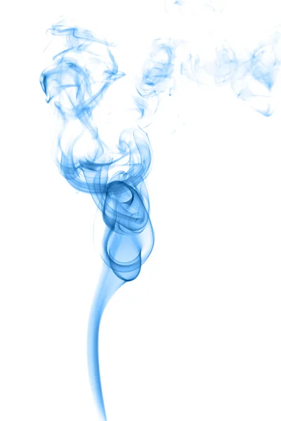 Abstract blue smoke on white background — Stock Photo, Image