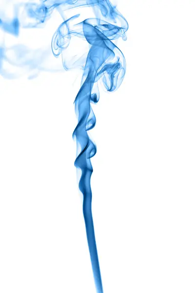 Elvont kék füst fehér háttér — Stock Fotó