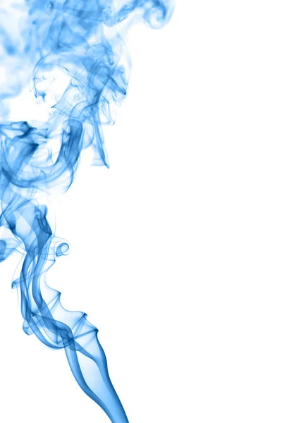 Abstract blue smoke on white background — Stock Photo, Image