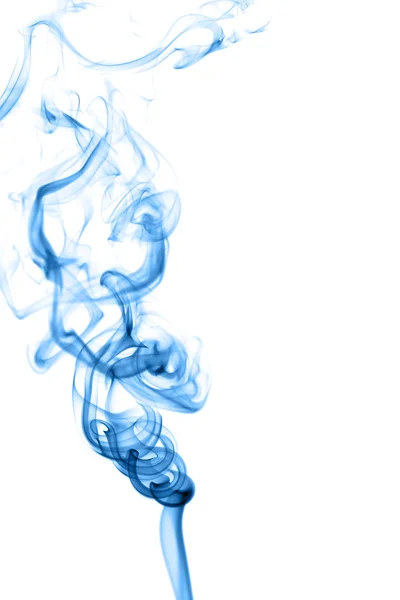 Abstract blue smoke on white background — Stock Photo, Image