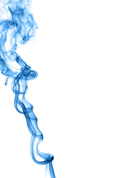 Abstrakter blauer Rauch auf weißem Hintergrund — Stockfoto