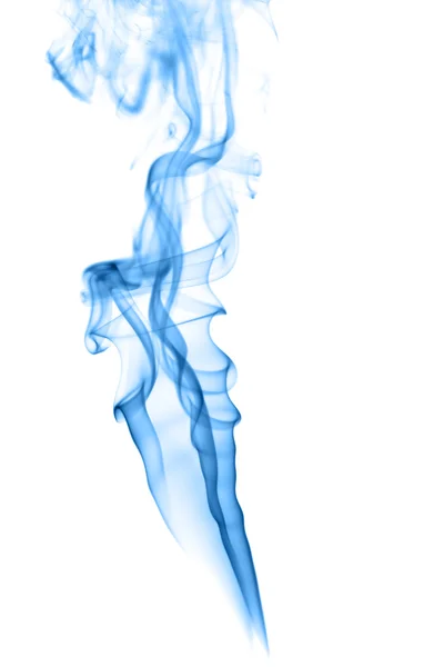 Elvont kék füst fehér háttér — Stock Fotó