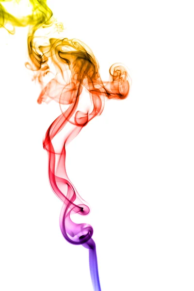 Абстрактный красочный дым на белом фоне — стоковое фото
