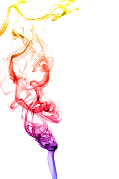 Абстрактний барвистий дим на білому тлі — стокове фото