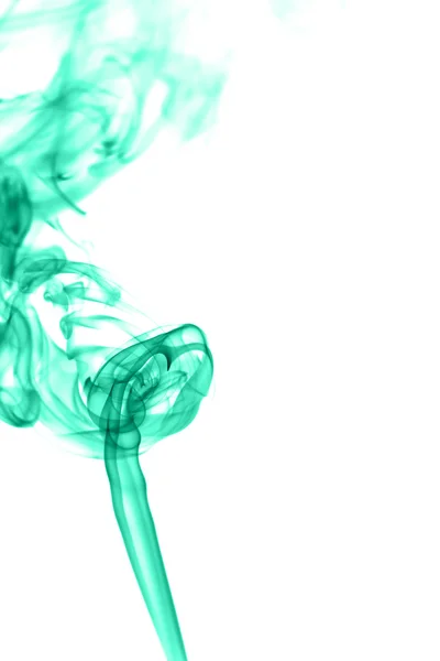 Abstrakt cyan rök på vit bakgrund — Stockfoto