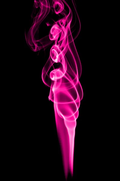 Abstract pink smoke on black background — Stock Photo, Image
