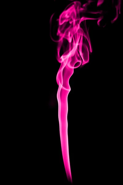 Abstract pink smoke on black background — Stock Photo, Image