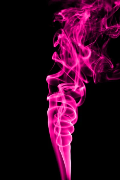 Abstract pink smoke on black background — Stock Photo, Image