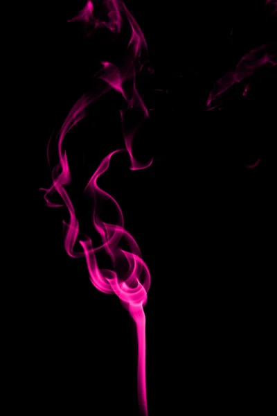 Abstract pink smoke on black background — Stock Photo, Image