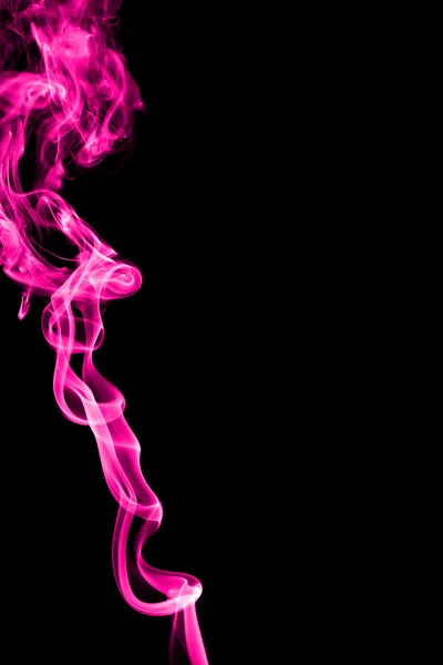 Abstract pink smoke on black background — Stock Photo, Image