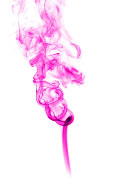 Humo rosa abstracto sobre fondo blanco — Foto de Stock