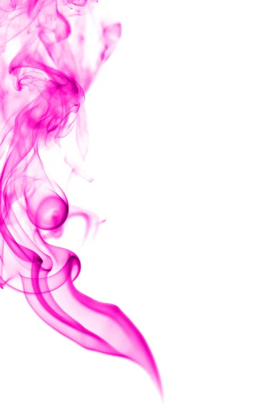 Abstrato fumaça rosa sobre fundo branco — Fotografia de Stock