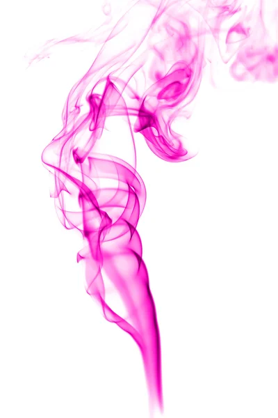 Astratto fumo rosa su sfondo bianco — Foto Stock