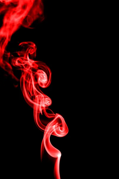 Abstract red smoke on black background — Stock Photo, Image