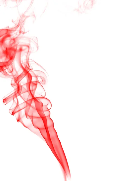 Абстрактний червоний дим на білому тлі — стокове фото
