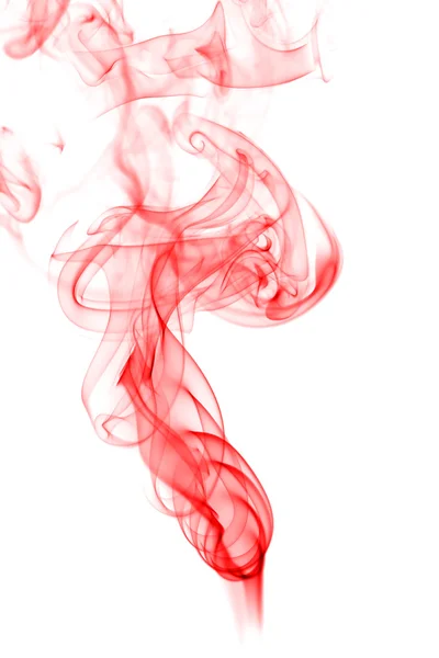 Astratto fumo rosso su sfondo bianco — Foto Stock