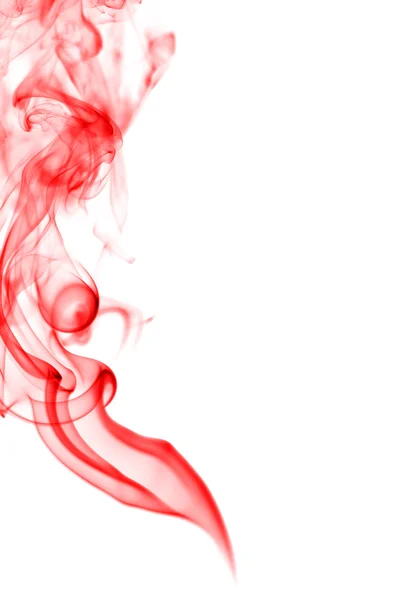 Абстрактний червоний дим на білому тлі — стокове фото