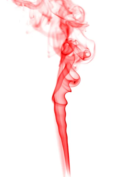 Αφηρημένος κόκκινος καπνός σε λευκό φόντο — Φωτογραφία Αρχείου