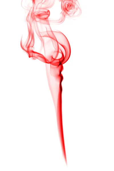 Abstrakt rød røyk på hvit bakgrunn – stockfoto