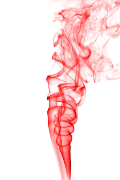 Abstraktní červený kouř na bílém pozadí — Stock fotografie