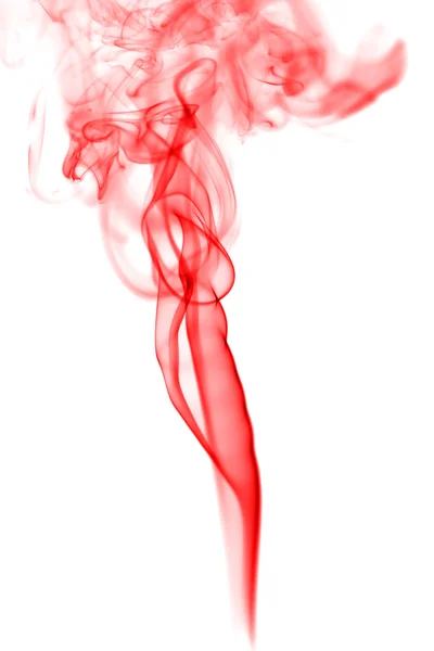 Абстрактный красный дым на белом фоне — стоковое фото