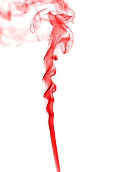 Abstrakt röd rök på vit bakgrund — Stockfoto